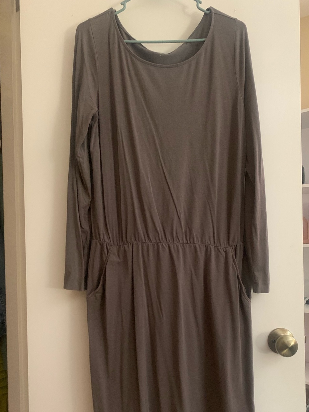 Women's Long Sleeve Gray Casual Dress